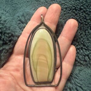 MCM imperial jasper silver pendant